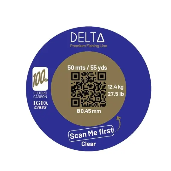 DELTA 100% Fluorocarbon C.TESTED 0.379mm/20 LBS 50m Korting