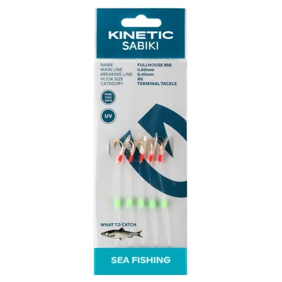 Kinetic Sabiki Fullhouse Fishskin - #8 Aanbieding