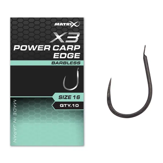 Seizoensaanbieding Matrix X3 Power Carp Edge - Size 16 Barbless