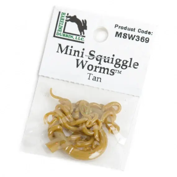 Seizoensaanbieding Mini Squiggle Worms #369 Tan