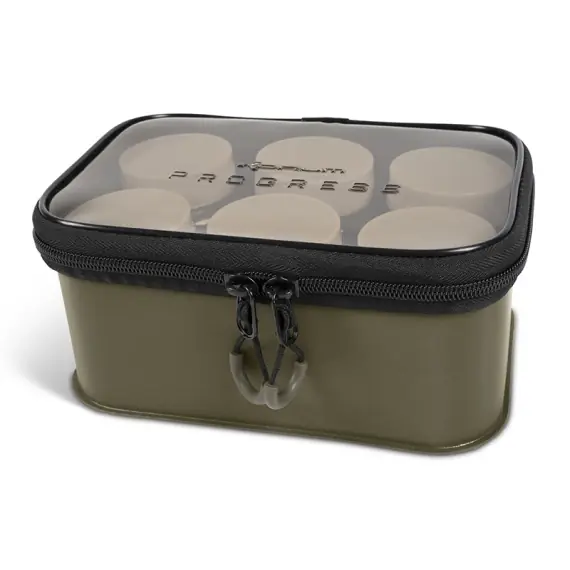 Laatste Versie Korum Progress EVA Hookbait Pouch - 6 Tub