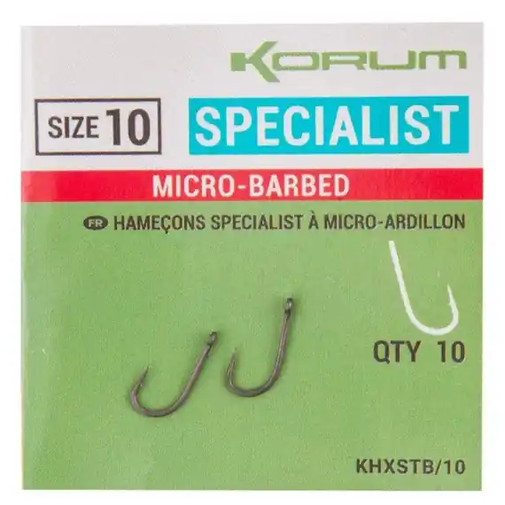 Korum XPERT Specialist Micro Barbed Hooks - #12 Laatste Versie