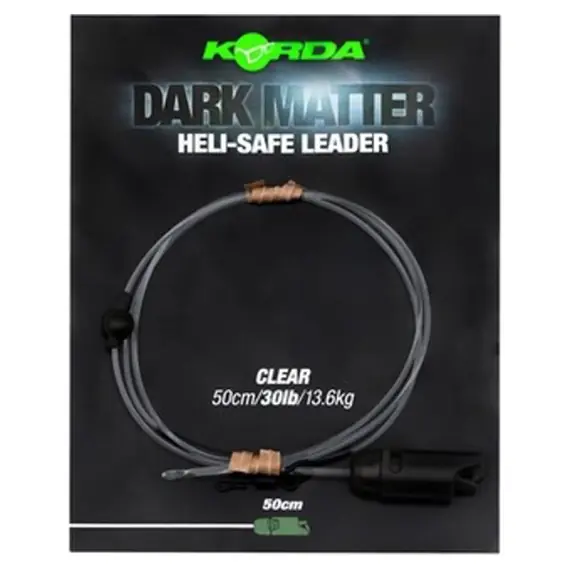 Korda Dark Matter Leader Heli Safe Weed 40lb 1m Direct Beschikbaar