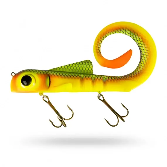 Gratis Retour Musky Innovations Bull Dawg Magnum 12''/30,5cm, 226g - Black/Clear Chart Glitter Tail