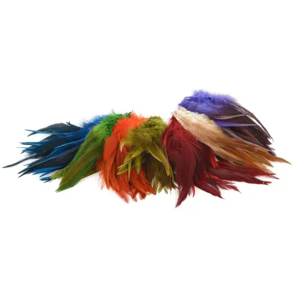 Gratis Retour Natures Spirit Strung Saddle Hackles - Brown Dyed Claret