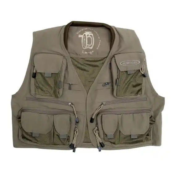 Vision Caribou Fly Fishing Vest, Green XS Meest Verkocht