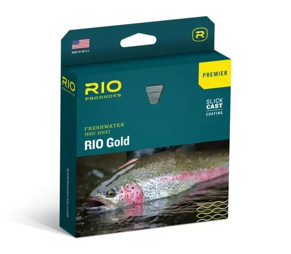 RIO Premier Gold Fly Line Float Melon/Gray Dun# 4 Express Levering