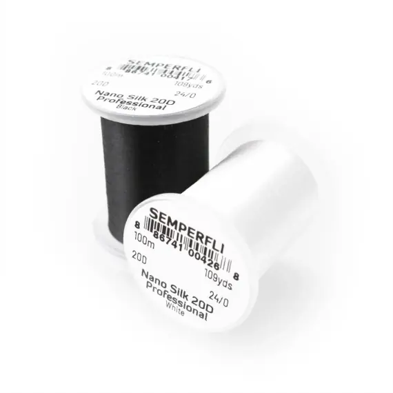 Semperfli Nano Silk Pro 24/0 20D - Black Hoge Kwaliteit