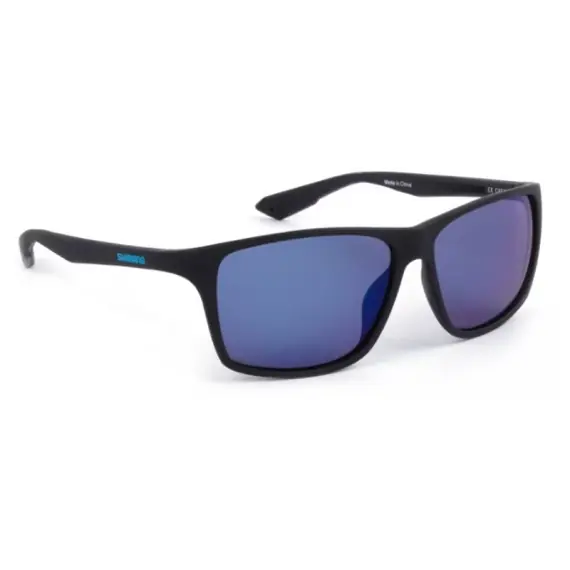 Lage Prijs Shimano Eyewear - Matte Black & Blue Mirror