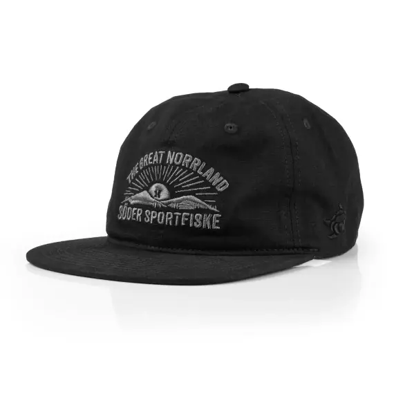 SQRTN x Söder Sportfiske 6-panel Cap, Black Veilige Betaling
