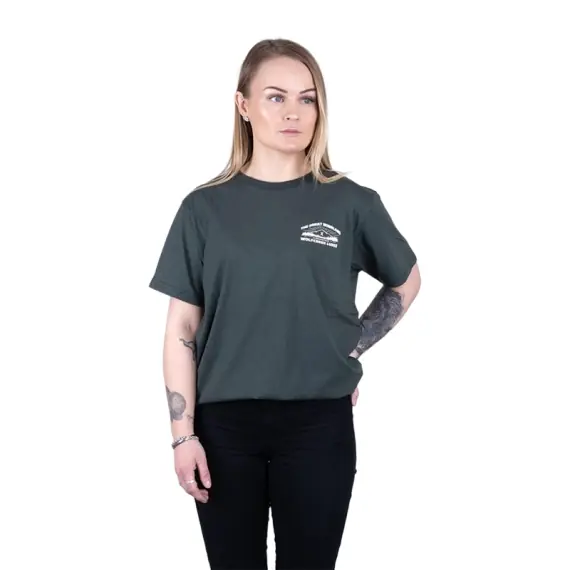 Dagaanbieding SQRTN X Wolfcreek Lures Tee, Olive - S