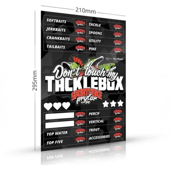 Söder Sticker Sheet Tackle Organizer Laatste Versie