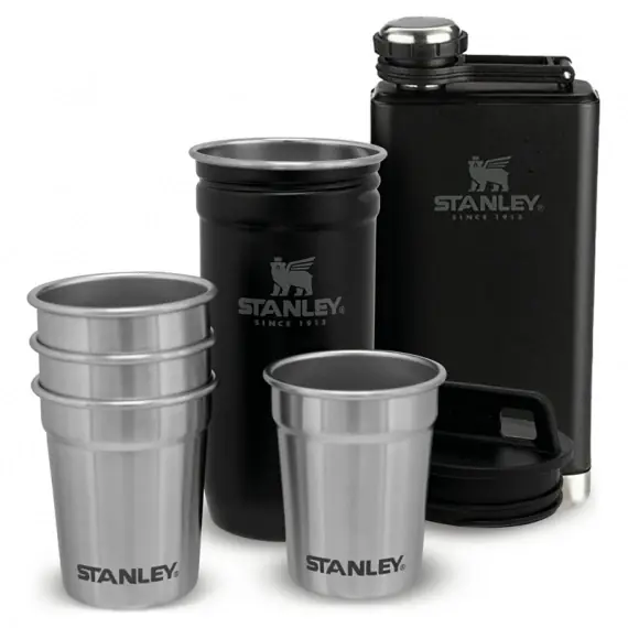 Stanley The Pre-Party Shotglass + Flask Set - Matte Black Gecertificeerd