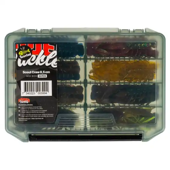 Scout Craw 8,5cm - Mix Box 32pcs Weekendaanbieding
