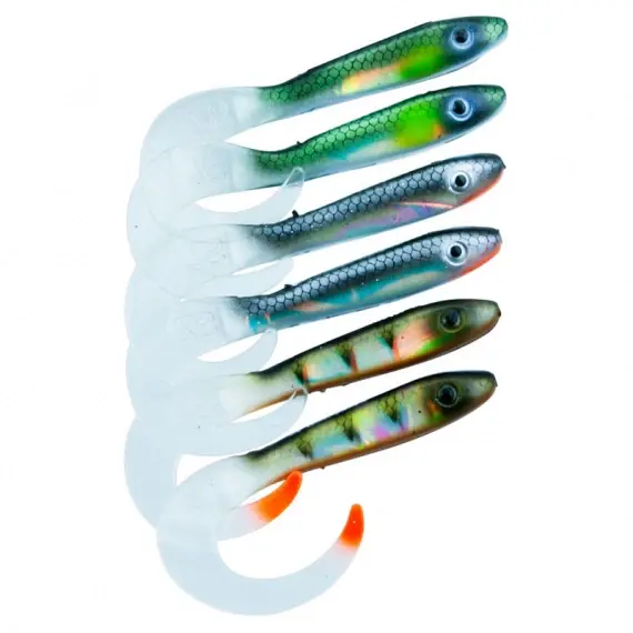 Premium Svartzonker McRubber Tail 11cm Mix (6pcs) - Baitfish