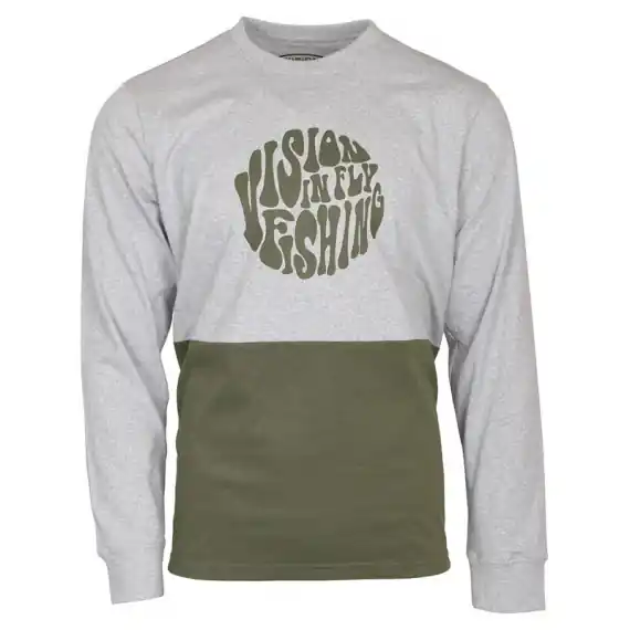 Hete Deal Vision Since Long Sleeve Grey/Olive - M