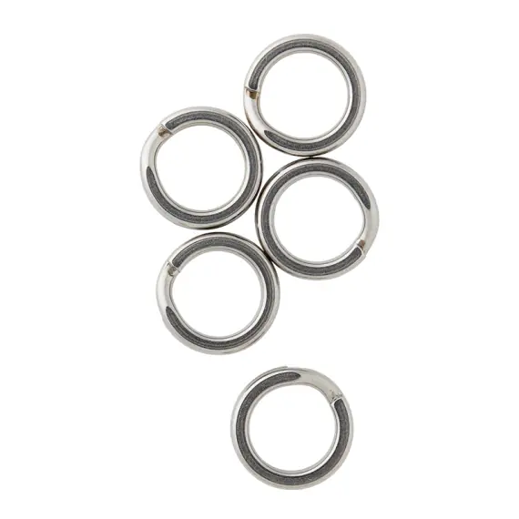 Beperkt Aanbod Wolfcreek Lures Split Ring - Stainless Steel Super Strong 11mm Flat 10-pack