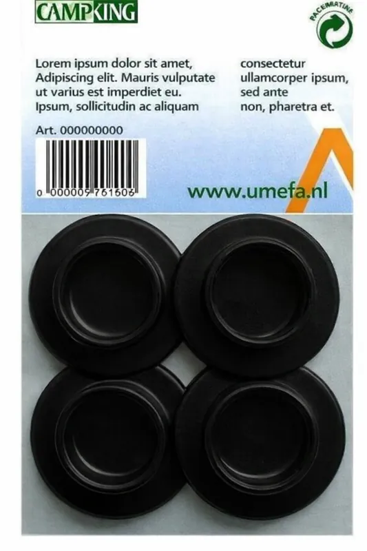 Tentstokvoet 28/48 mm. Kunststof Wit - 4 stuks Flitsaanbieding