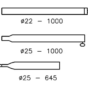 Hete Deal Extra dakligger ø 25/22 mm - 170-250 cm - Staal