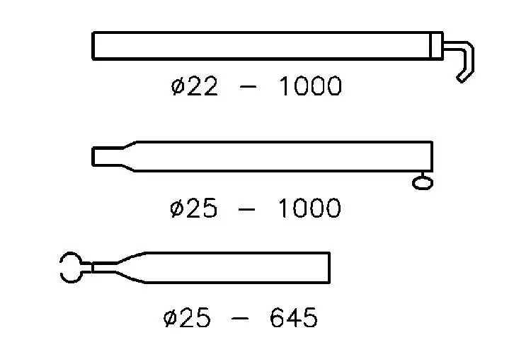 Hete Deal Extra dakligger ø 25/22 mm - 170-250 cm - Staal