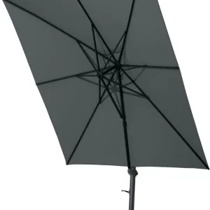 Speciale Aanbieding 4SO Siesta square parasol 300 x 300 cm charcoal/anthracite