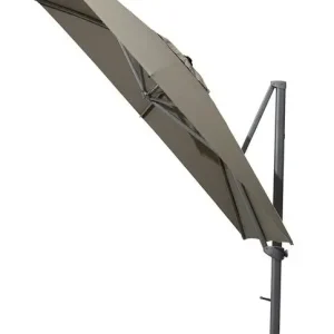 Dagaanbieding 4SO Siesta square parasol 300 x 300 cm taupe/anthracite