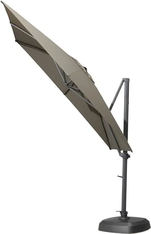 Dagaanbieding 4SO Siesta square parasol 300 x 300 cm taupe/anthracite
