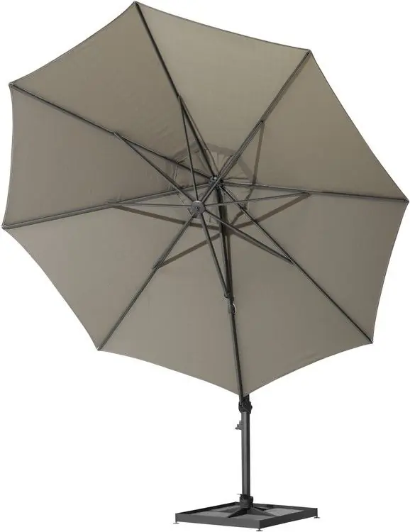 Bestel Nu 4SO Siesta round parasol Ø 350 cm taupe