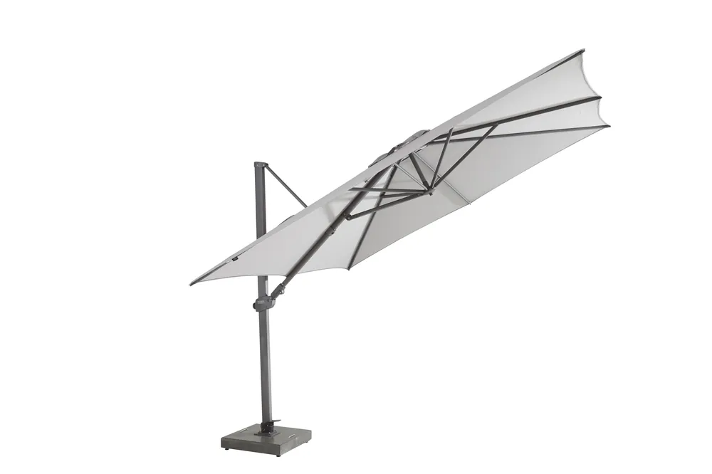 4SO Siesta Premium parasol 300 x 300 cm mid grey/anthracite Bestseller