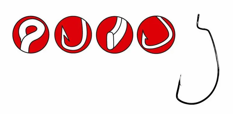 Gamakatsu Hook Worm Offset EWG Maat 1/0 Meest Verkocht