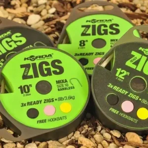 Gecertificeerd Korda Ready Zigs 12‘ Barbless 10