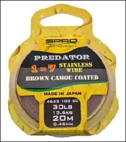 Spro Predator Brown Coated Wire 40lb 20m Merkproduct
