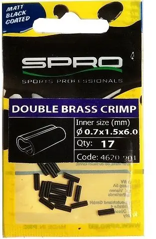 Goedkoop Spro Double Brass Crimp Matt Black 0,8mm