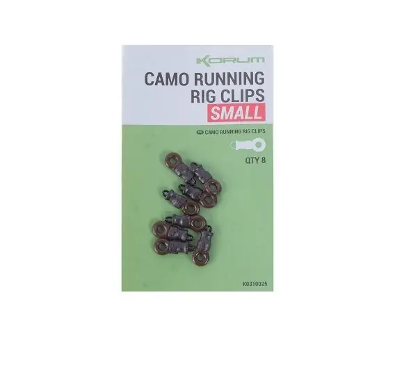 Korum camo running rig clips small Koop Online
