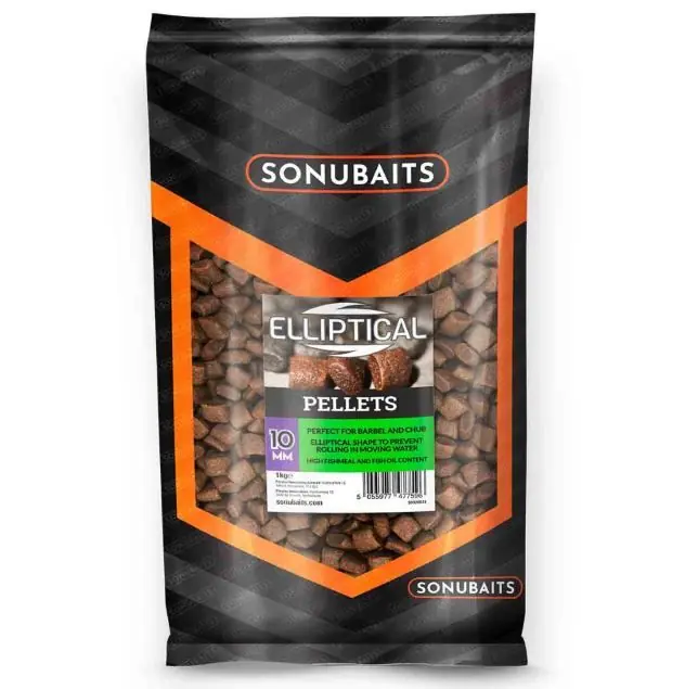 Sonubaits elliptical pellets 10mm 1kg Populair