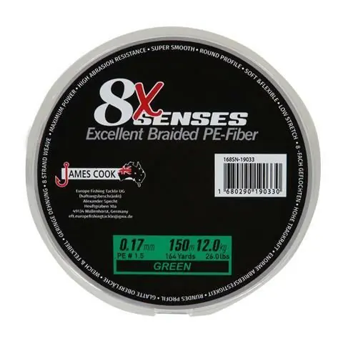 James Cook 8 braid 0.08mm 150mtr 5kg Snelle Levering