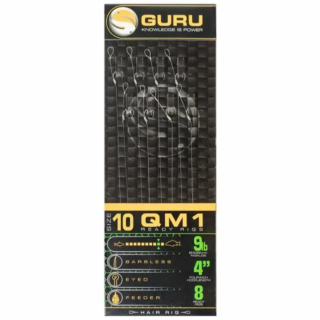 Guru QM1 Standard Hair 4" size 10 0.22mm Flitsaanbieding