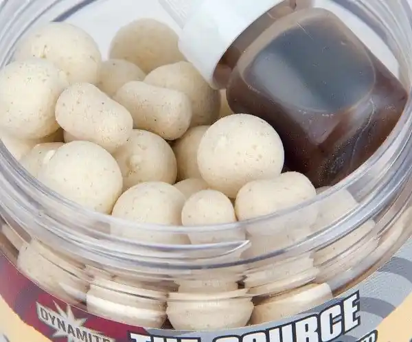 Snelle Levering Dynamite Baits The Source Fluoro Pop-Up + Dumbells 15mm