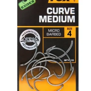 Fox Edges Curve Shank Medium Hook Size 4 Finale Uitverkoop