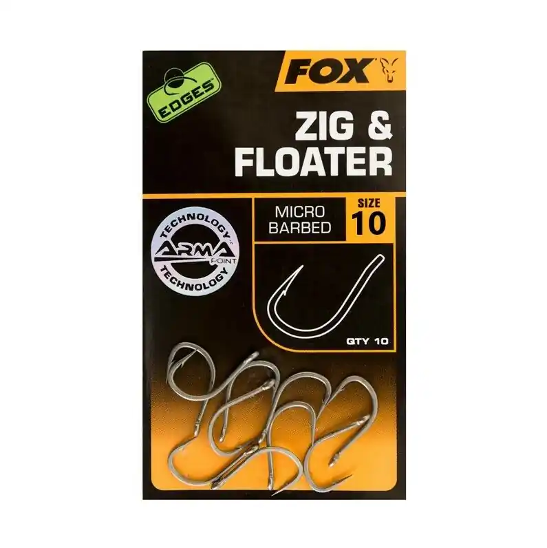 Favoriet Fox Edges Zig & Floater Hook Size 10