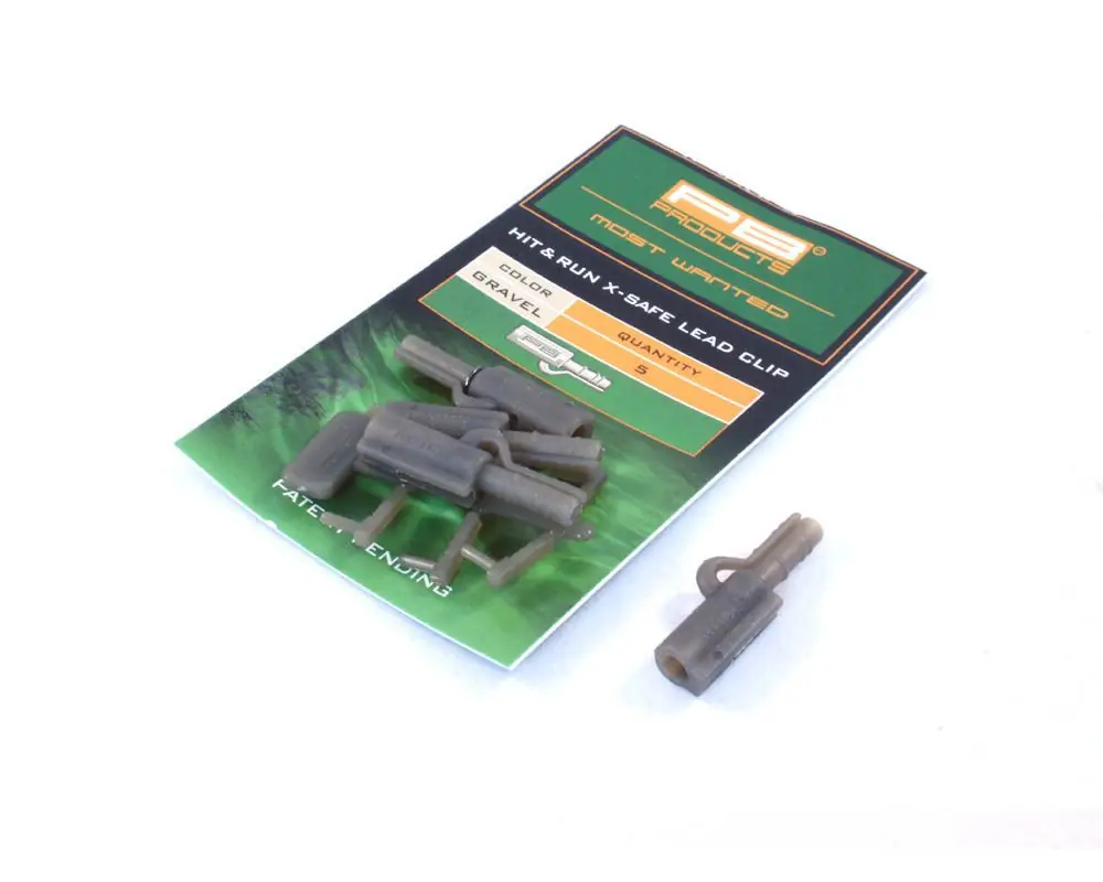 PB Products Hit & Run X-Safe Leadclip Gravel 5pcs Hoge Kwaliteit