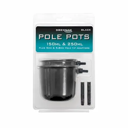 Drennan Pole Pots Black 150ml & 250ml Exclusieve Aanbieding