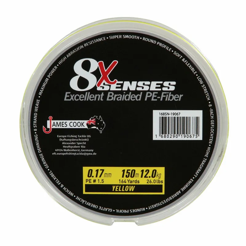 James Cook 8 braid 0.21mm 150mtr yellow Must-Have