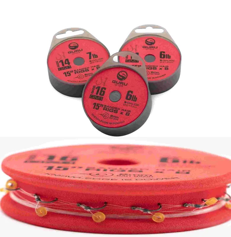 Guru Bait Bands QM1 Ready Rig 0.19mm 15" Size 14 Beperkt Aanbod