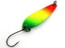 Gratis Retour EFT Wiggle Spoon 30mm 3.1g Orange Yellow Green Glitter