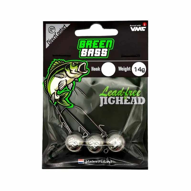 Nu Kopen Green Bass Fishing Jighead 3/0 14gr 3st