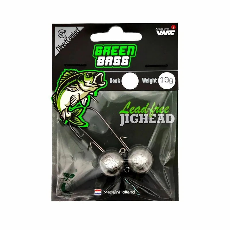 Op = Op Green Bass Fishing Jighead 4/0 19gr 2st