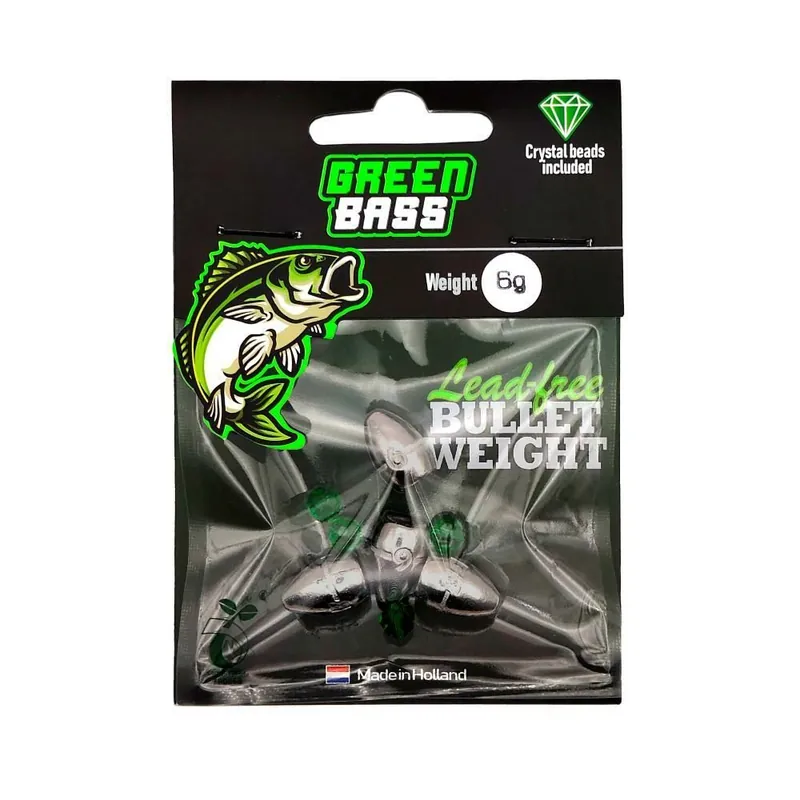 Laatste Kans Green Bass Fishing Bullet Weight 6g 4st