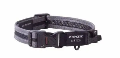 Rogz Airtech Halsband M Grijs 26-40cm Gecertificeerd