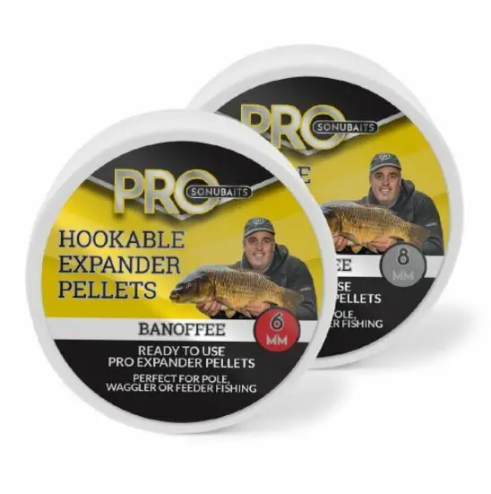 Must-Have Sonubaits Pro Hookable Expander Pellets Banoffee 8mm